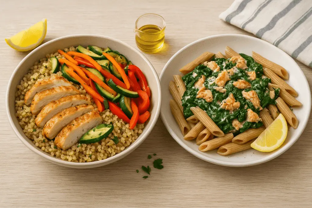 2 Repas faciles et sains à préparer rapidement à la maison